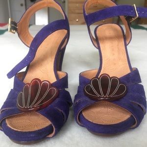 Chie mihara purple suede heels